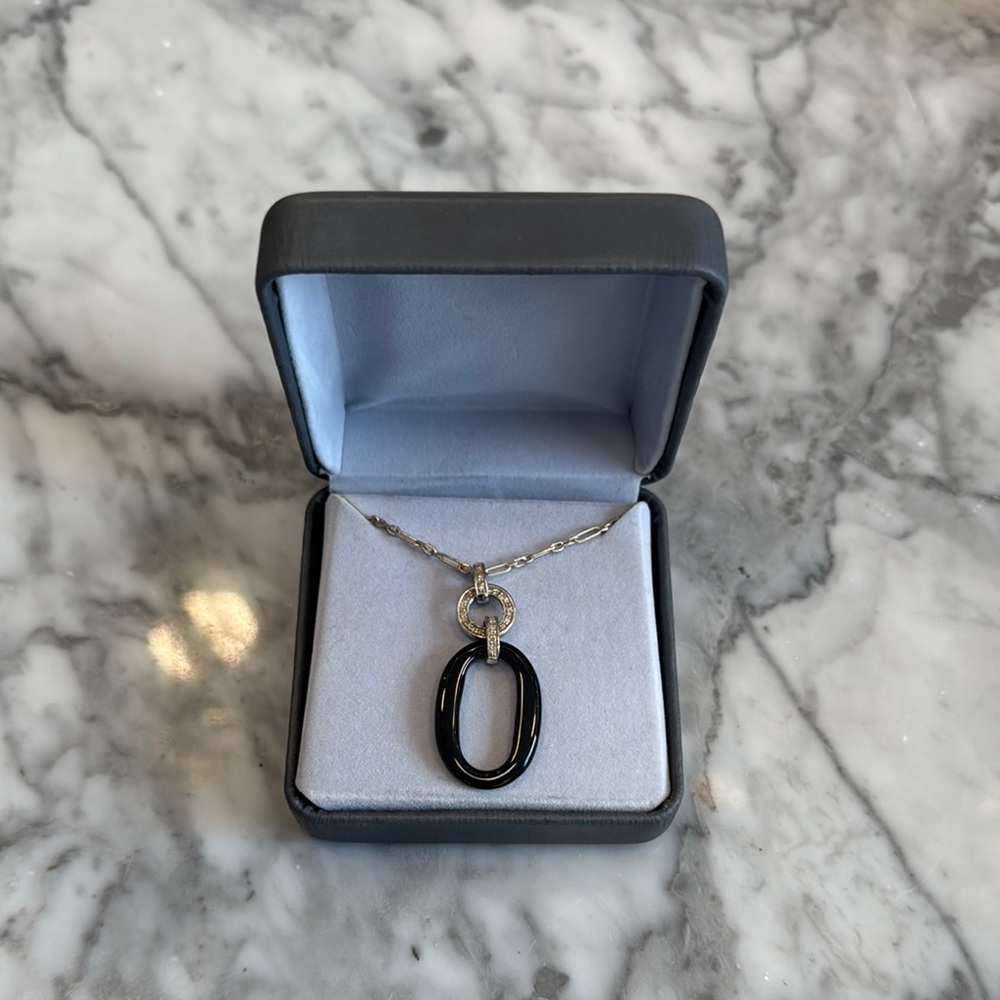 Elegant Black and Silver Necklace